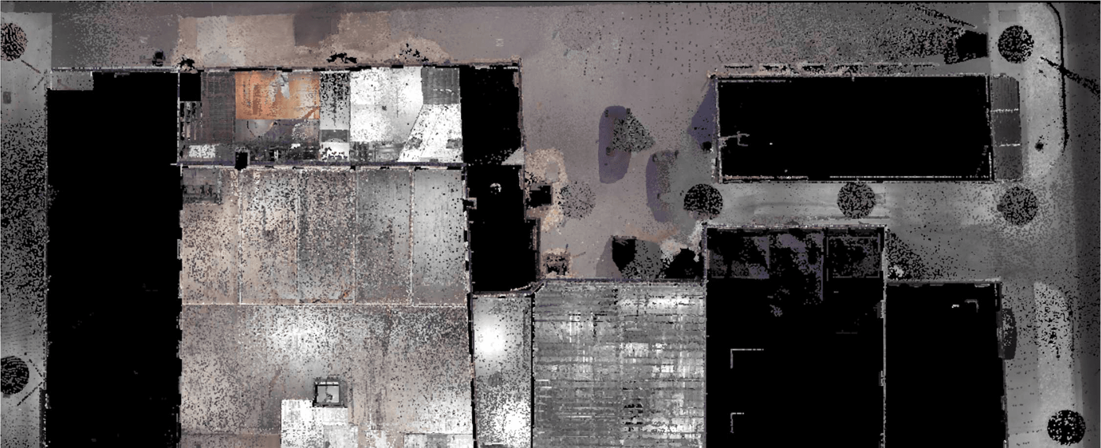Top view point cloud