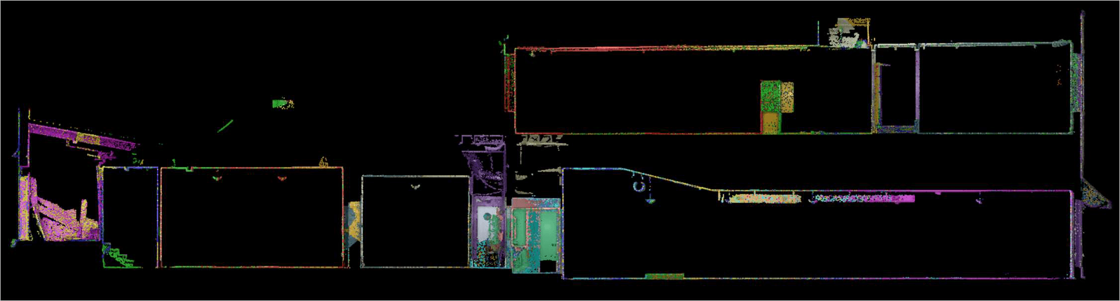 Vertical slice through longest corridor