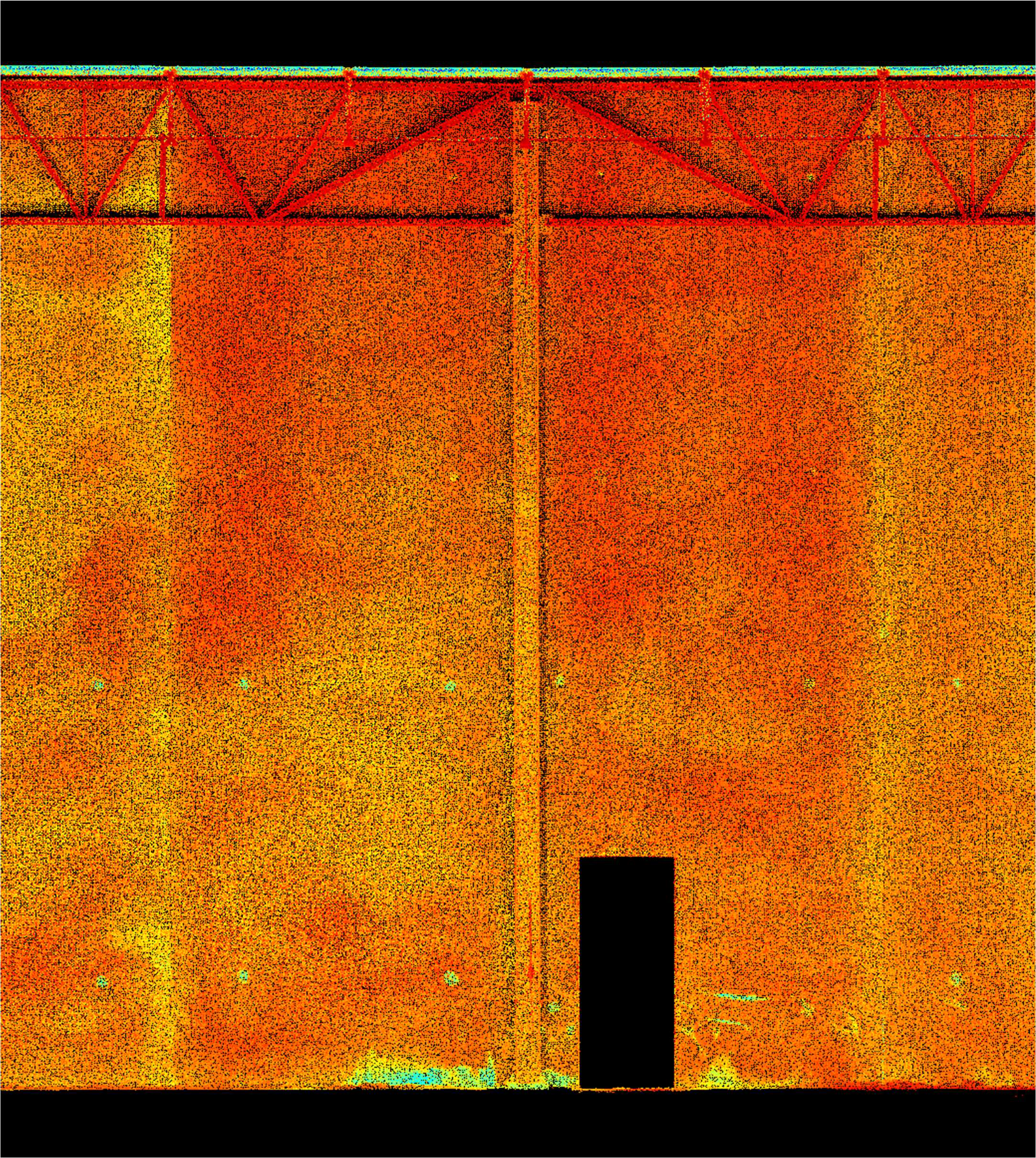 Frame against wall panel with door opening
