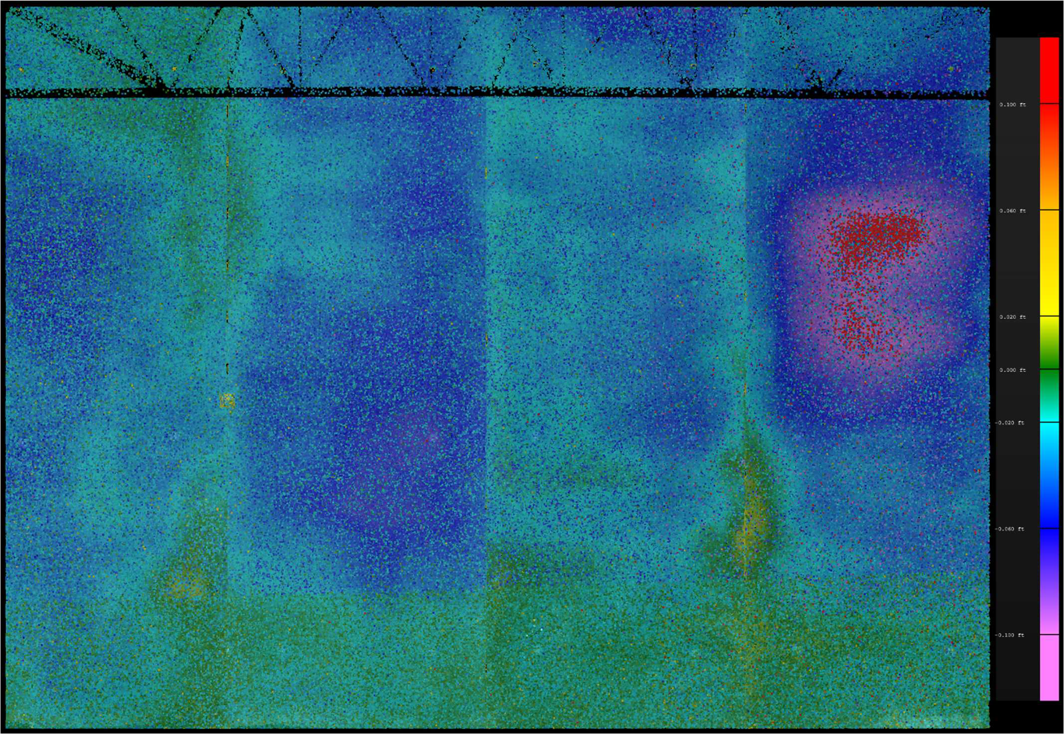 Concrete panel alignment heat map