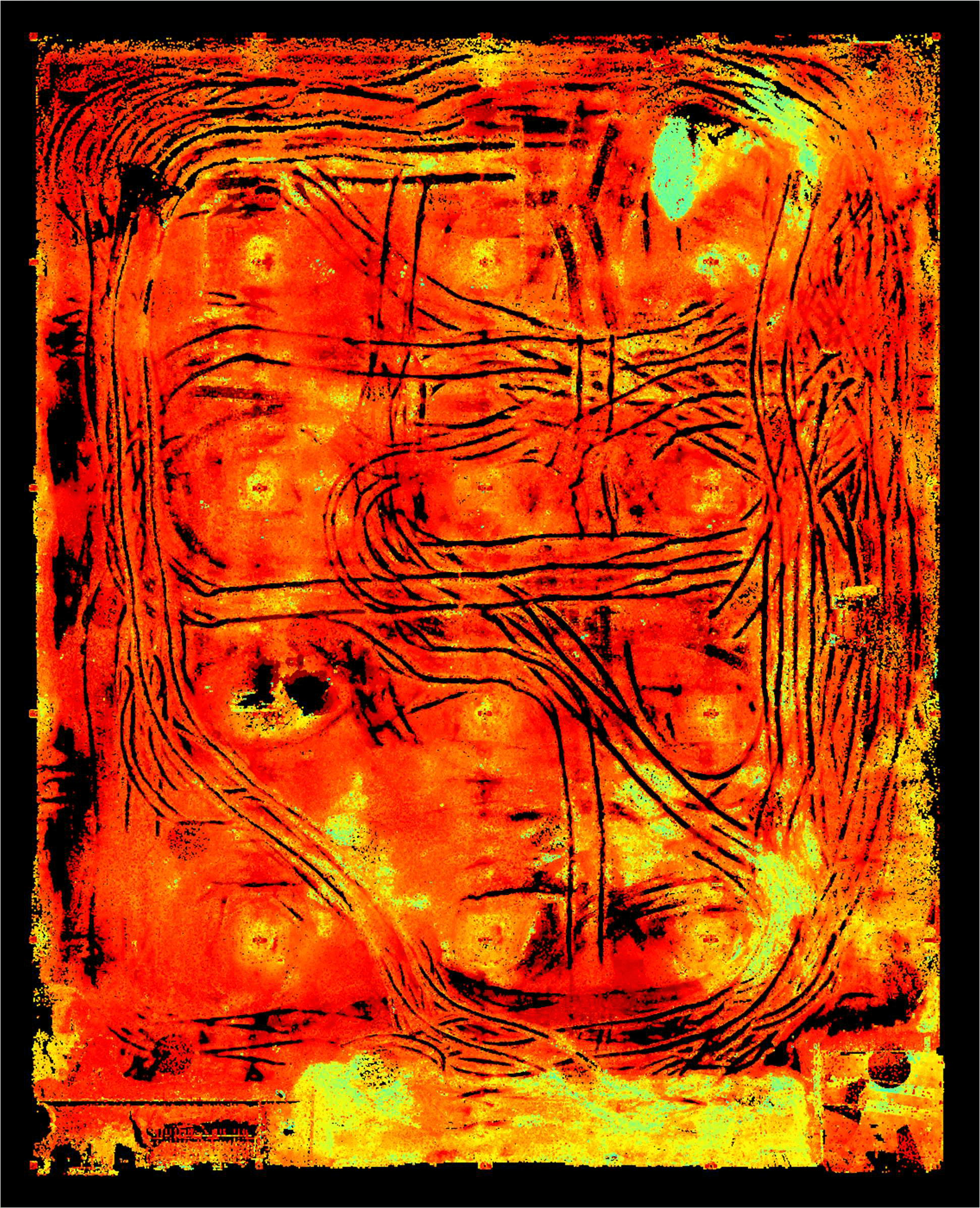 Top-down intensity scan of the boggy interior ground surface