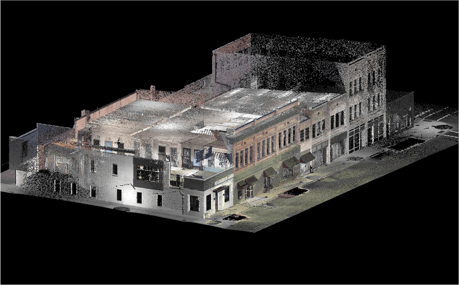 Colorized point cloud of the David Martin Law Office